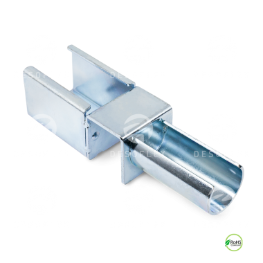 Roller track bracket with tube connector