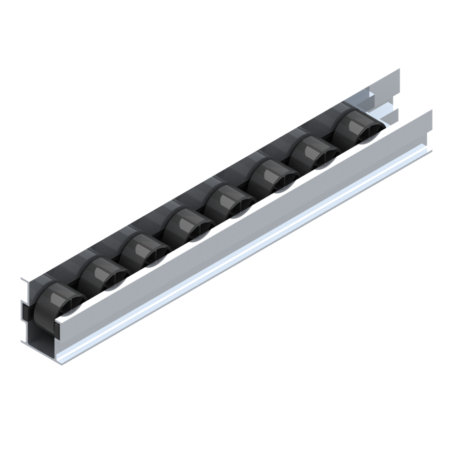 40mm ESD Aluminum roller track with guide