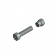 Chrome-plated screw and nut set