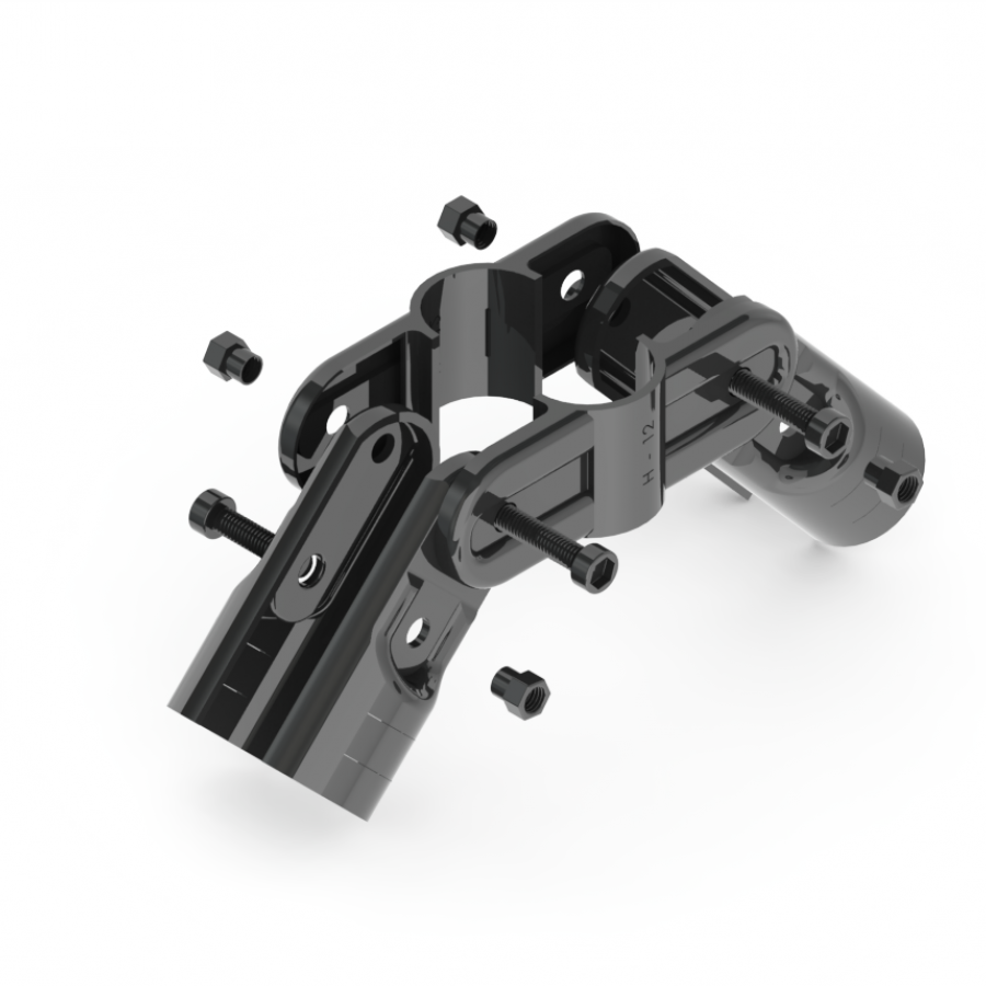 Both-ends swivel angle joint set